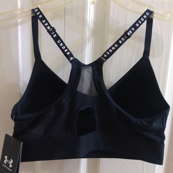 Women's Under Armour Infinity Covered Low Black Sports Bra Small NWT - Picture 1 of 5